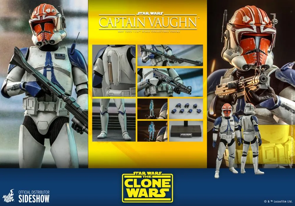 1:6 Star Wars : The Clone Wars - Captain Vaughn Figure TMS065 Hot Toys