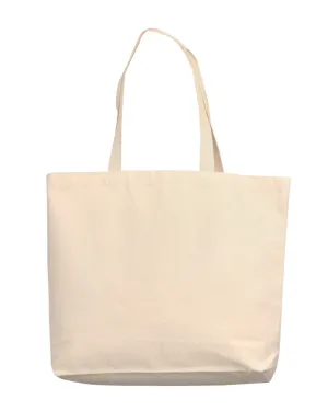 18" Large Organic Canvas Shopper Tote Bags with Bottom Gusset - OR250