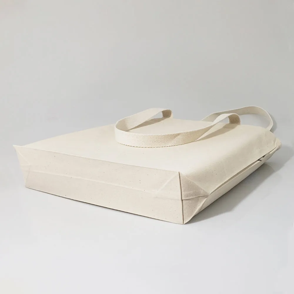 18" Large Organic Canvas Shopper Tote Bags with Bottom Gusset - OR250