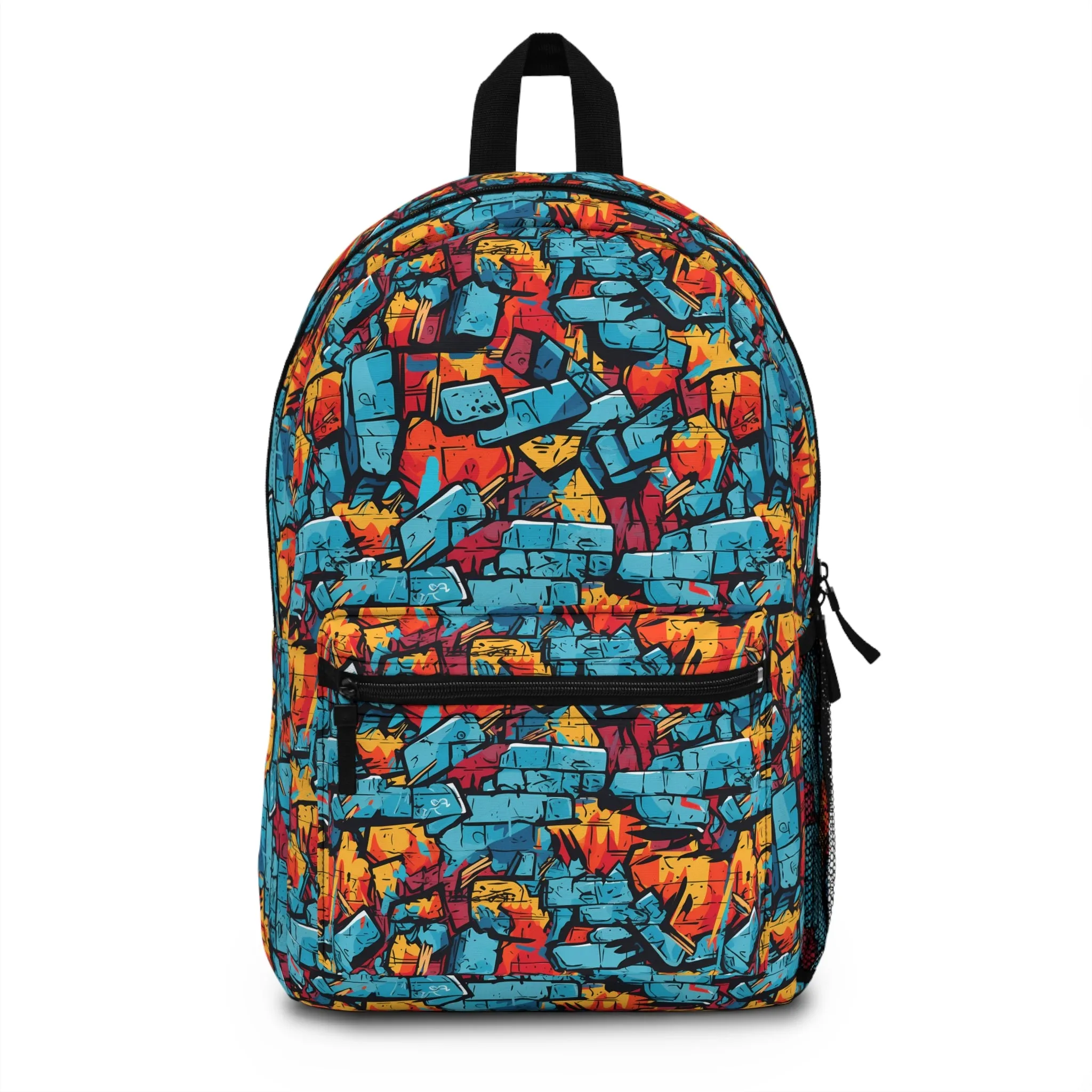 3D Brick Wall Street Art Graffiti Lightweight Backpack