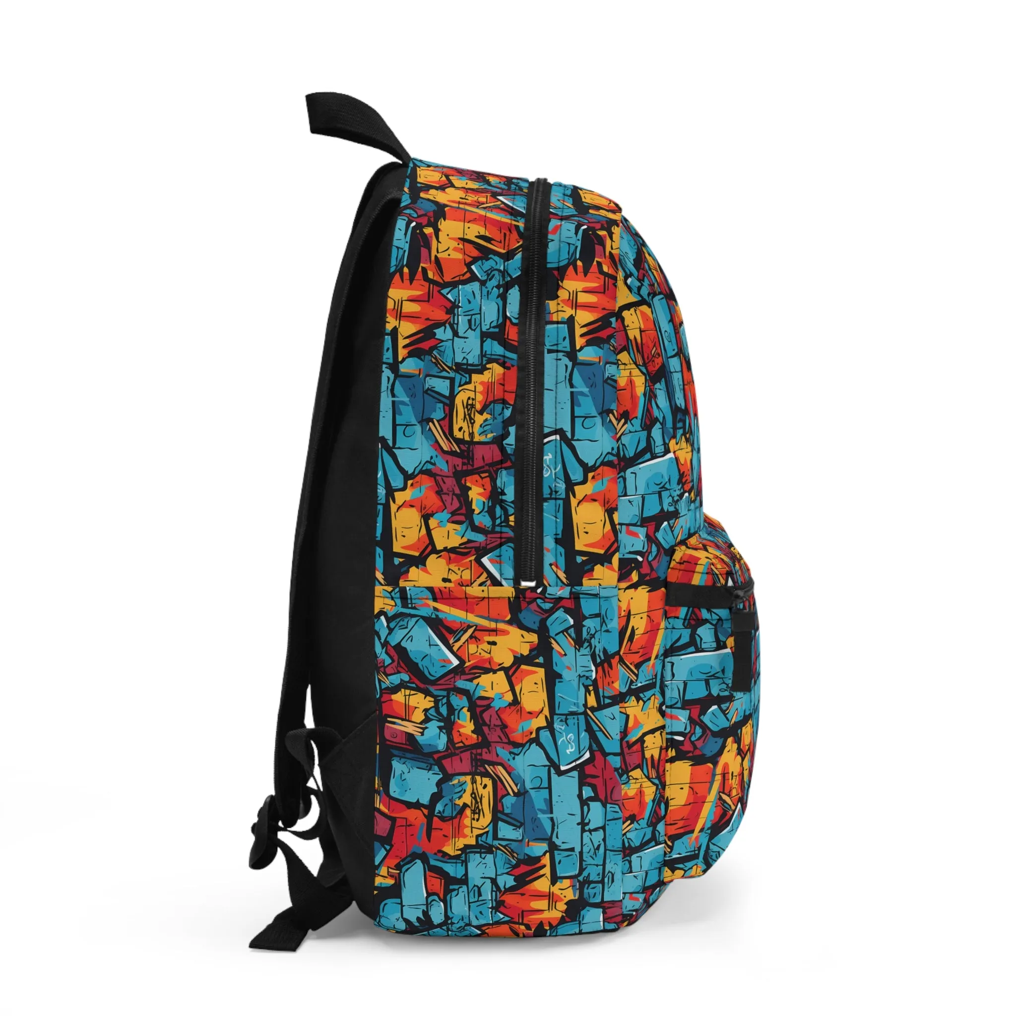 3D Brick Wall Street Art Graffiti Lightweight Backpack