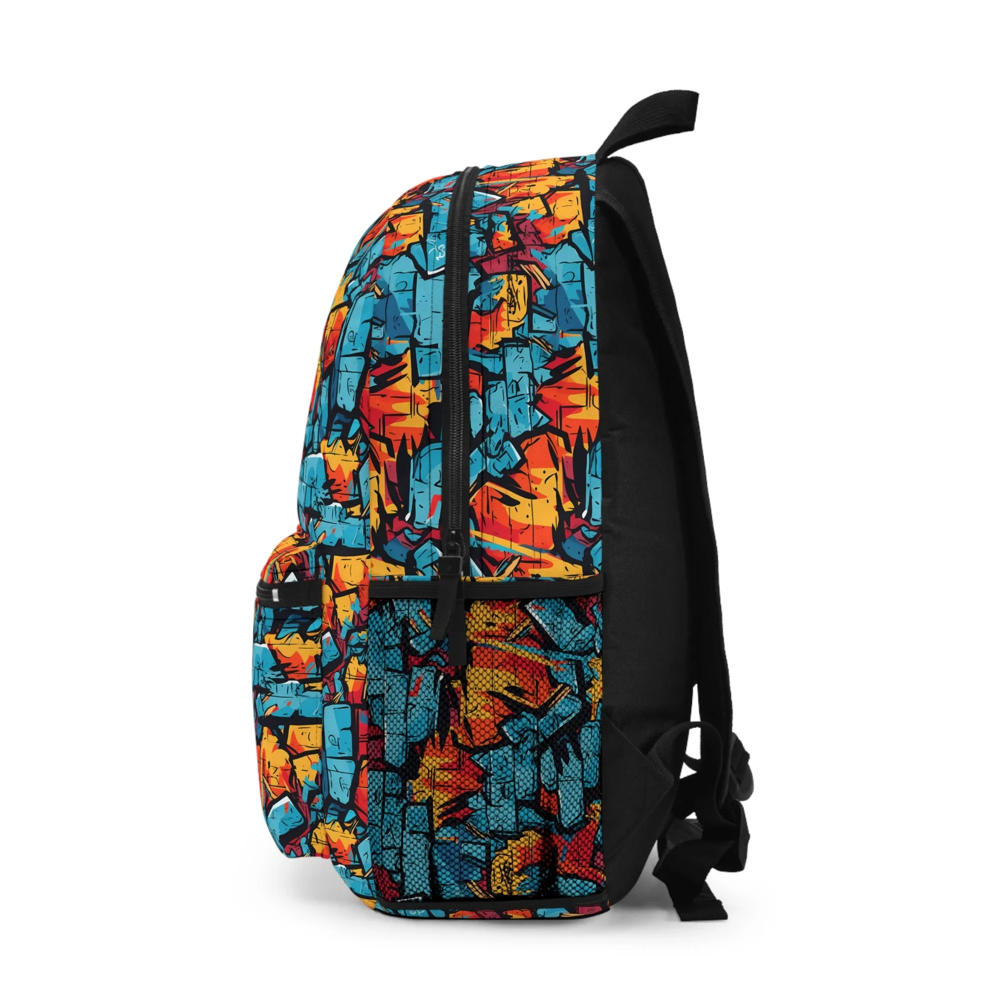 3D Brick Wall Street Art Graffiti Lightweight Backpack