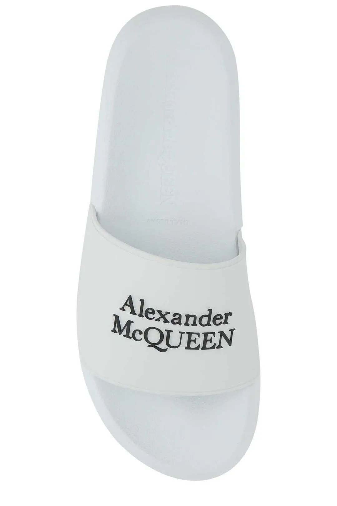 Alexander McQueen Logo Embossed Slip-On Slides