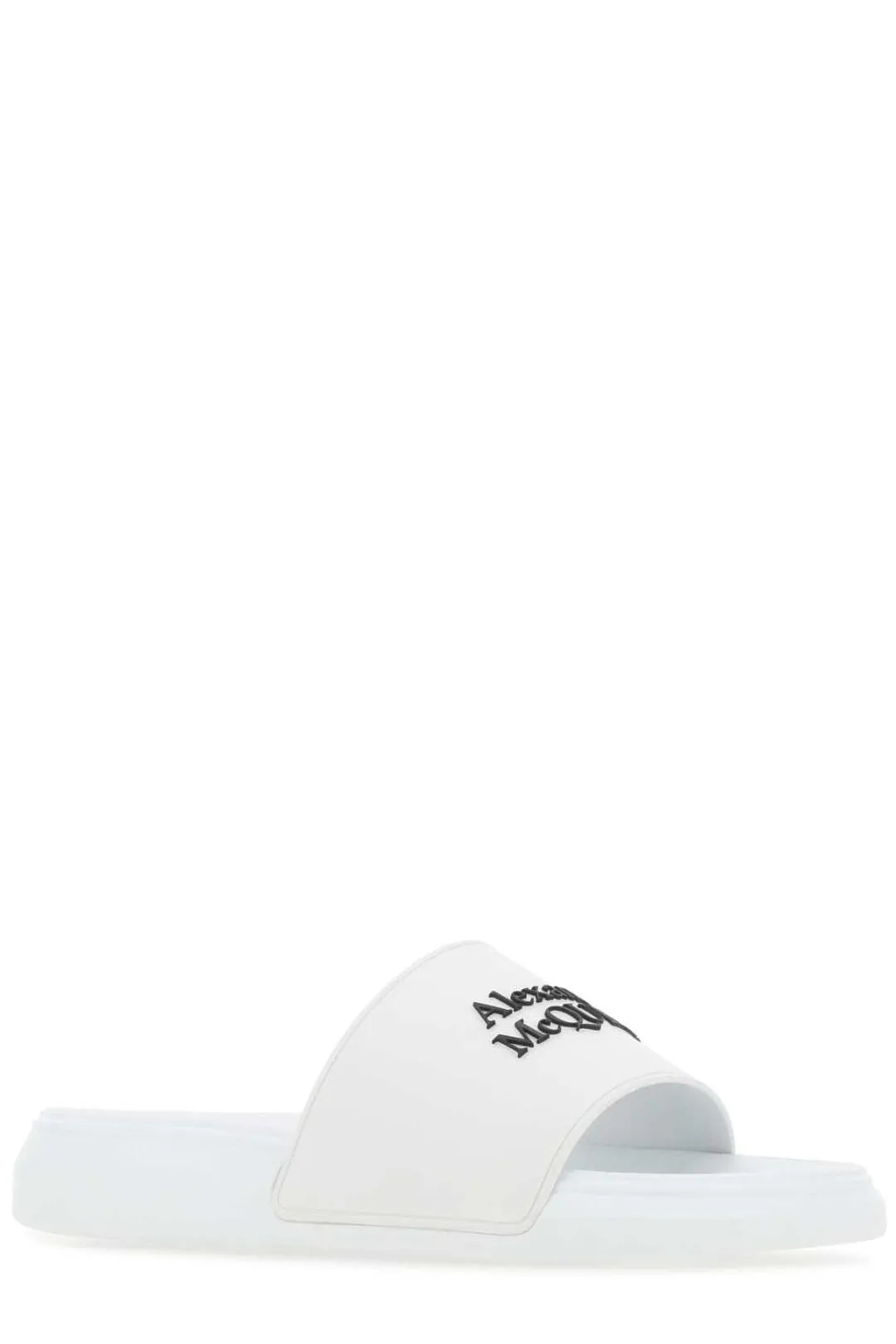 Alexander McQueen Logo Embossed Slip-On Slides