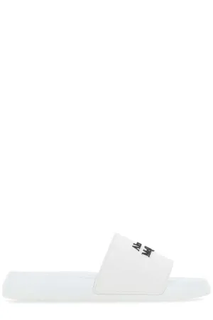 Alexander McQueen Logo Embossed Slip-On Slides