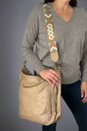 Aris Hobo Crossbody With Guitar Strap - Tan