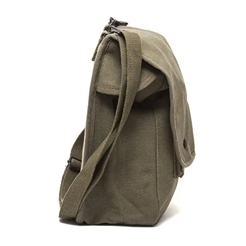 Army Force Gear K9 Search & Rescue Canvas Crossbody Travel Map Bag Case in Olive & White