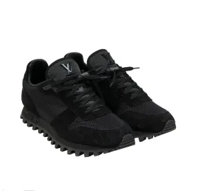 Black Suede Mesh Accents Sneaker Trainers