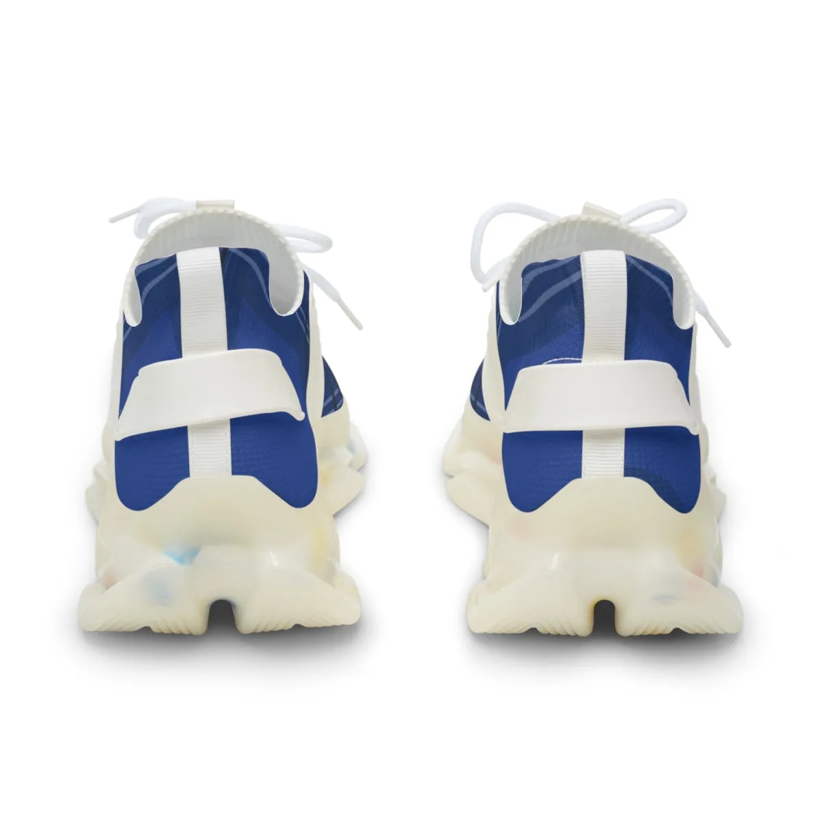 Blue Plaid Print Men's Shoes, Best Comfy Men's Mesh Sports Sneakers Shoes (US Size: 5-12)