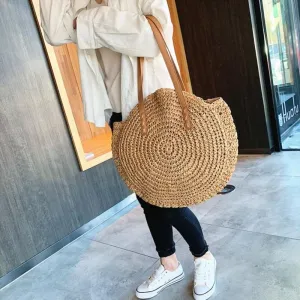 Bohemian Summer Rattan Shoulder Bag
