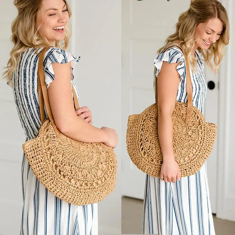 Bohemian Summer Rattan Shoulder Bag