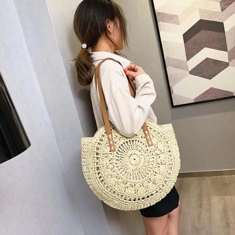 Bohemian Summer Rattan Shoulder Bag