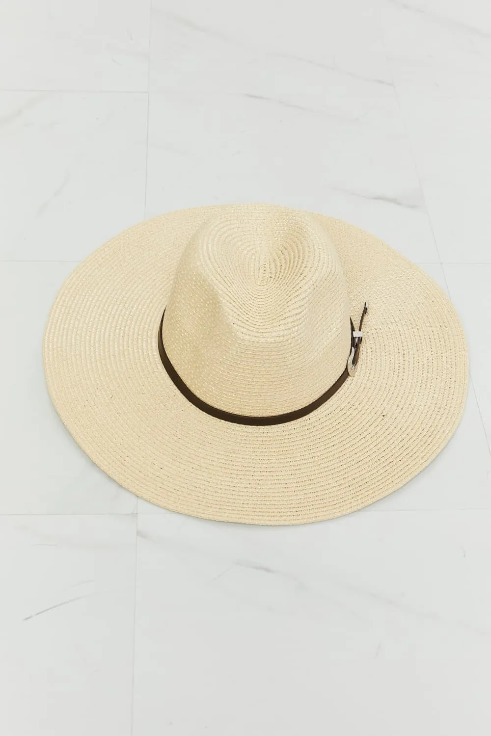 Boho Summer Straw Fedora Hat