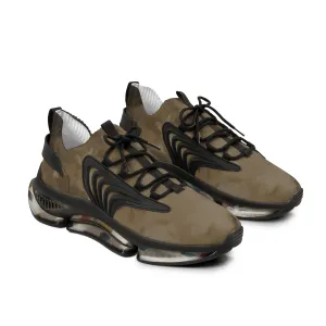Brown Abstract Men's Mesh Sneakers, Brown Abstract Print Men's Sneakers Best Comfy Men's Mesh Sports Sneakers Shoes (US Size: 5-12)