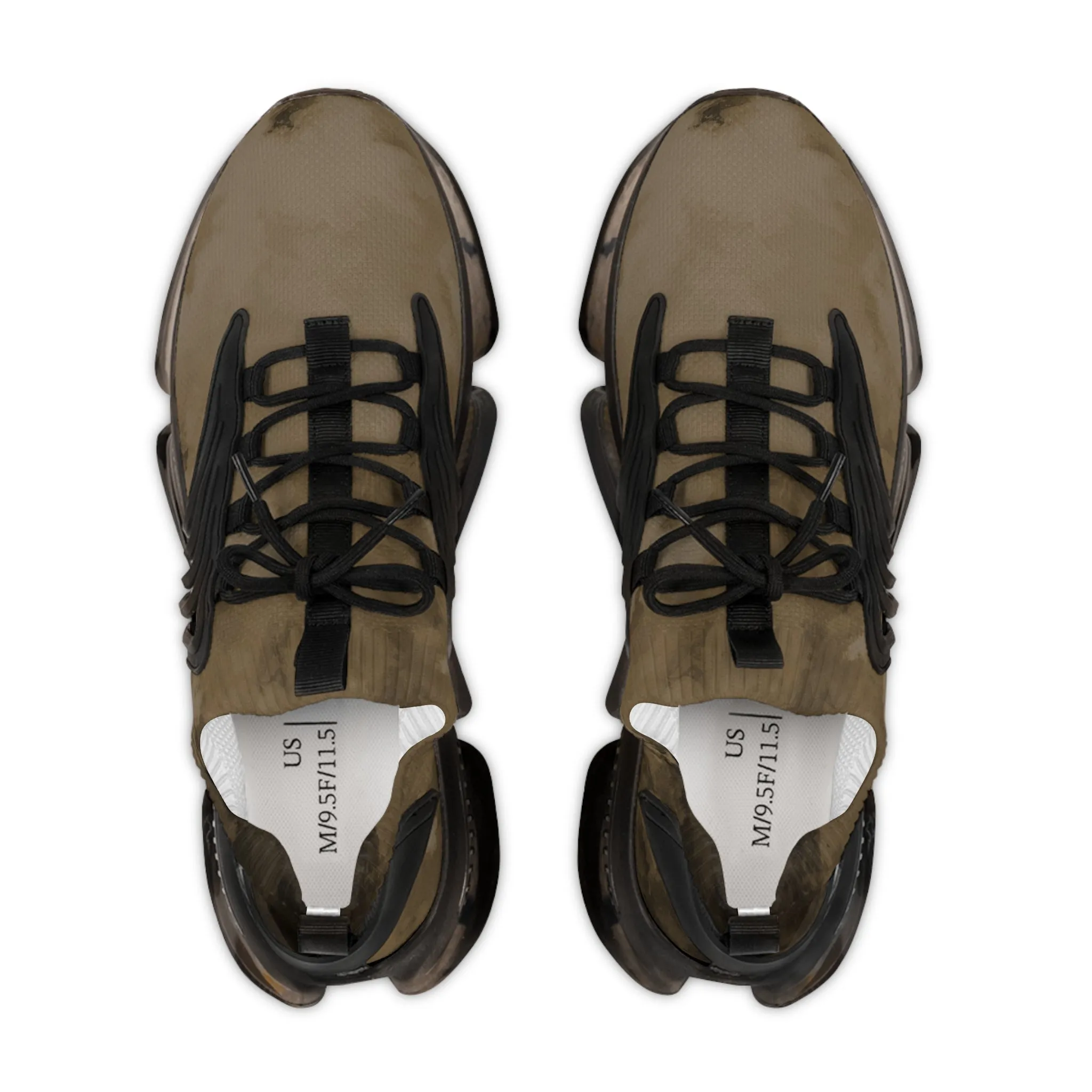 Brown Abstract Men's Mesh Sneakers, Brown Abstract Print Men's Sneakers Best Comfy Men's Mesh Sports Sneakers Shoes (US Size: 5-12)