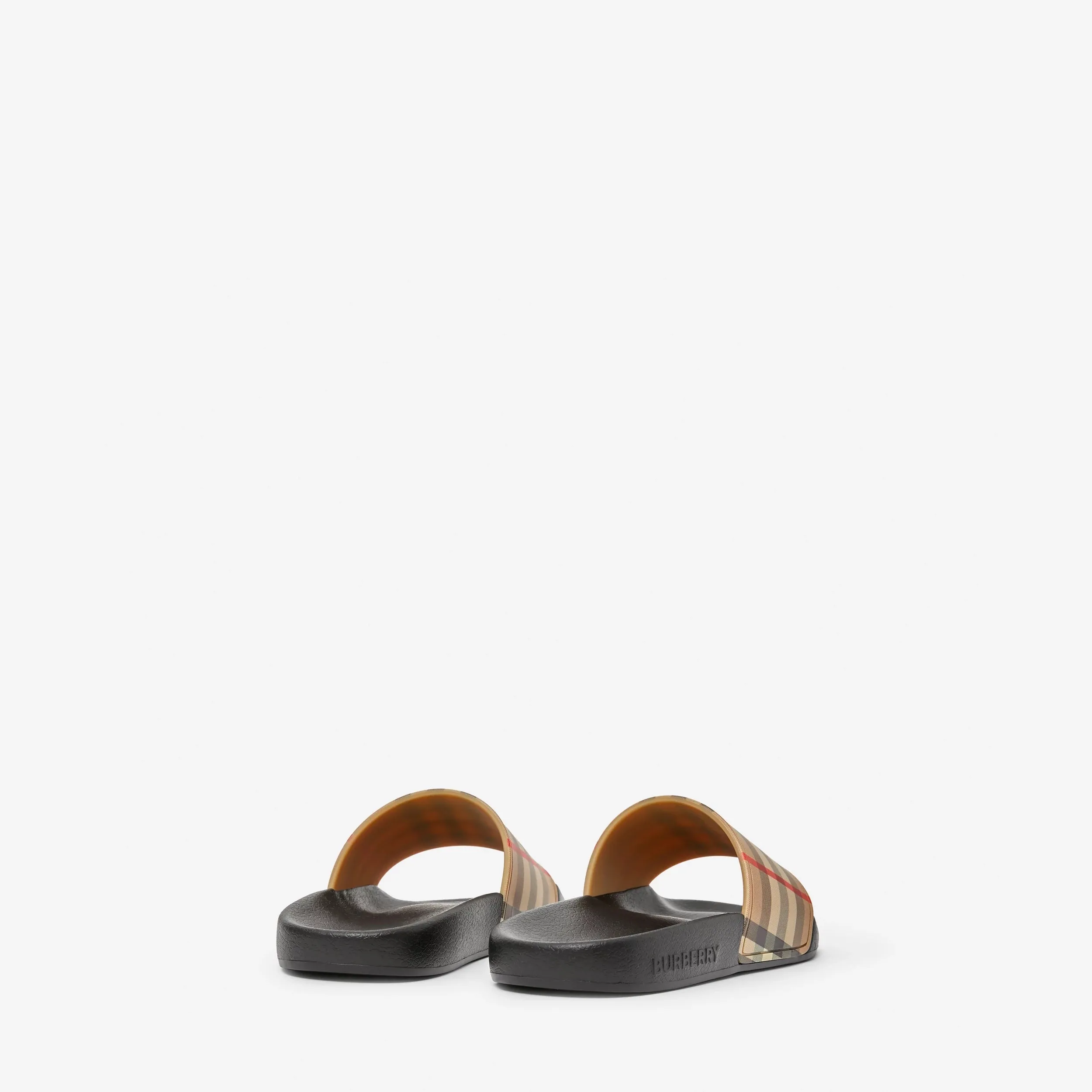 BURBERRY KIDS VINTAGE CHECK SLIDES