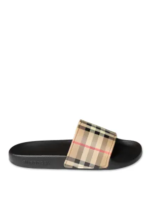 BURBERRY VINTAGE CHECK FURLEY SLIDE SANDALS