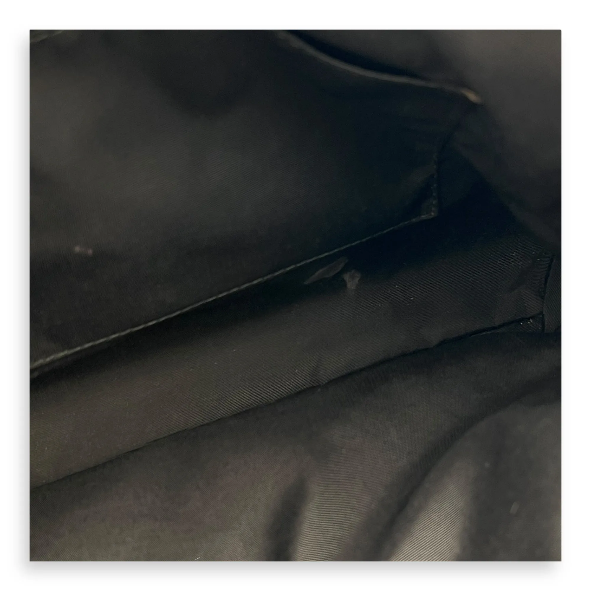 Cannage Tote Bag Black in Patent Leather, Silver hardware