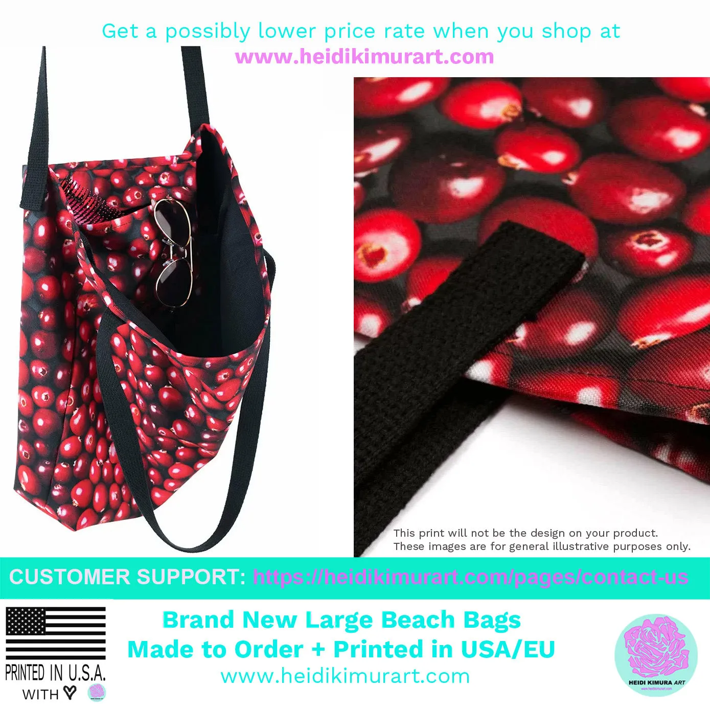 Chic Black Zebra Beach Bag, White Zebra Animal Pattern Print Large Tote 16"x20" Beach Bag- Made in USA/EU
