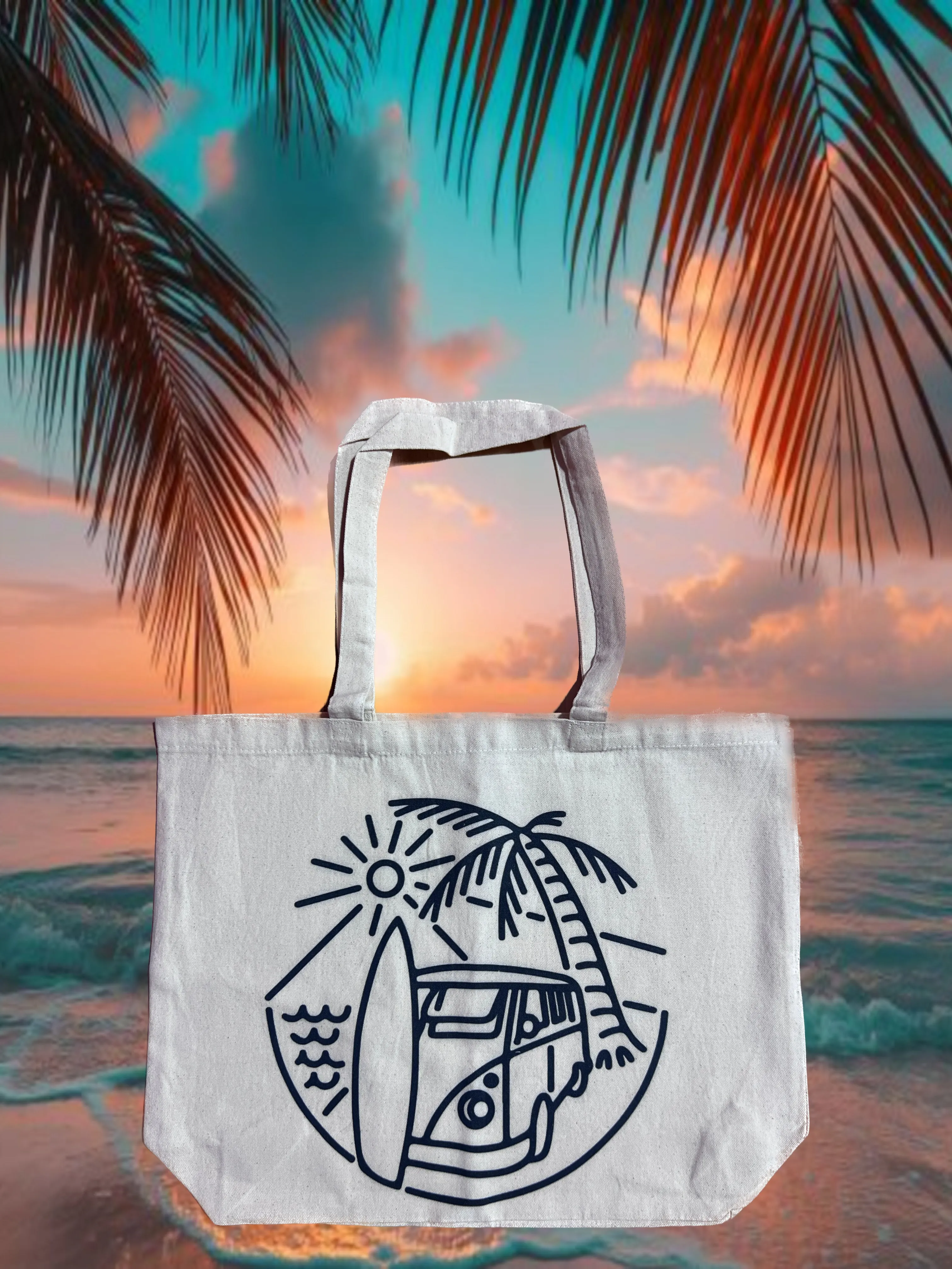 CUTE LINEN BEACH BAGS!