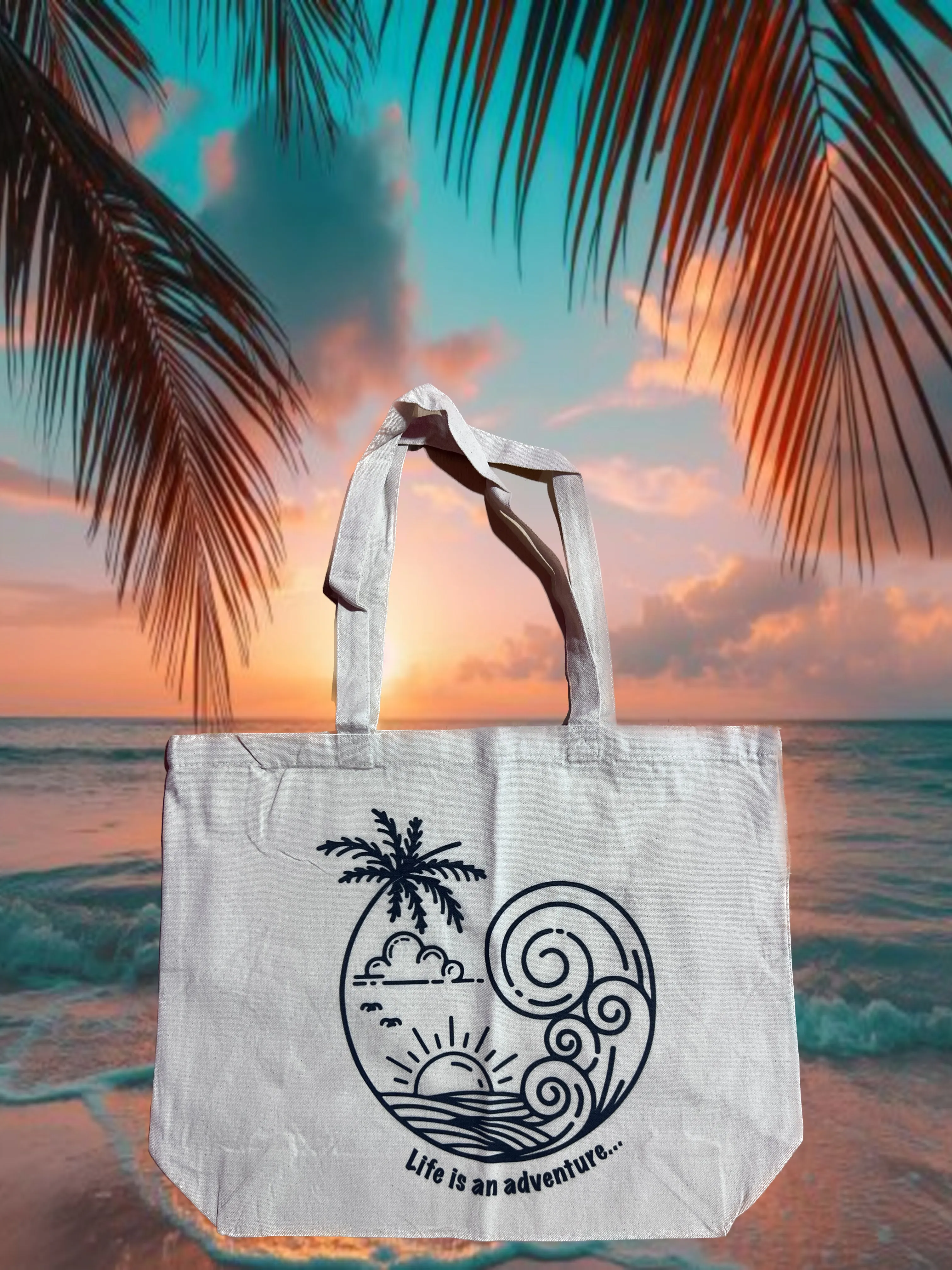 CUTE LINEN BEACH BAGS!