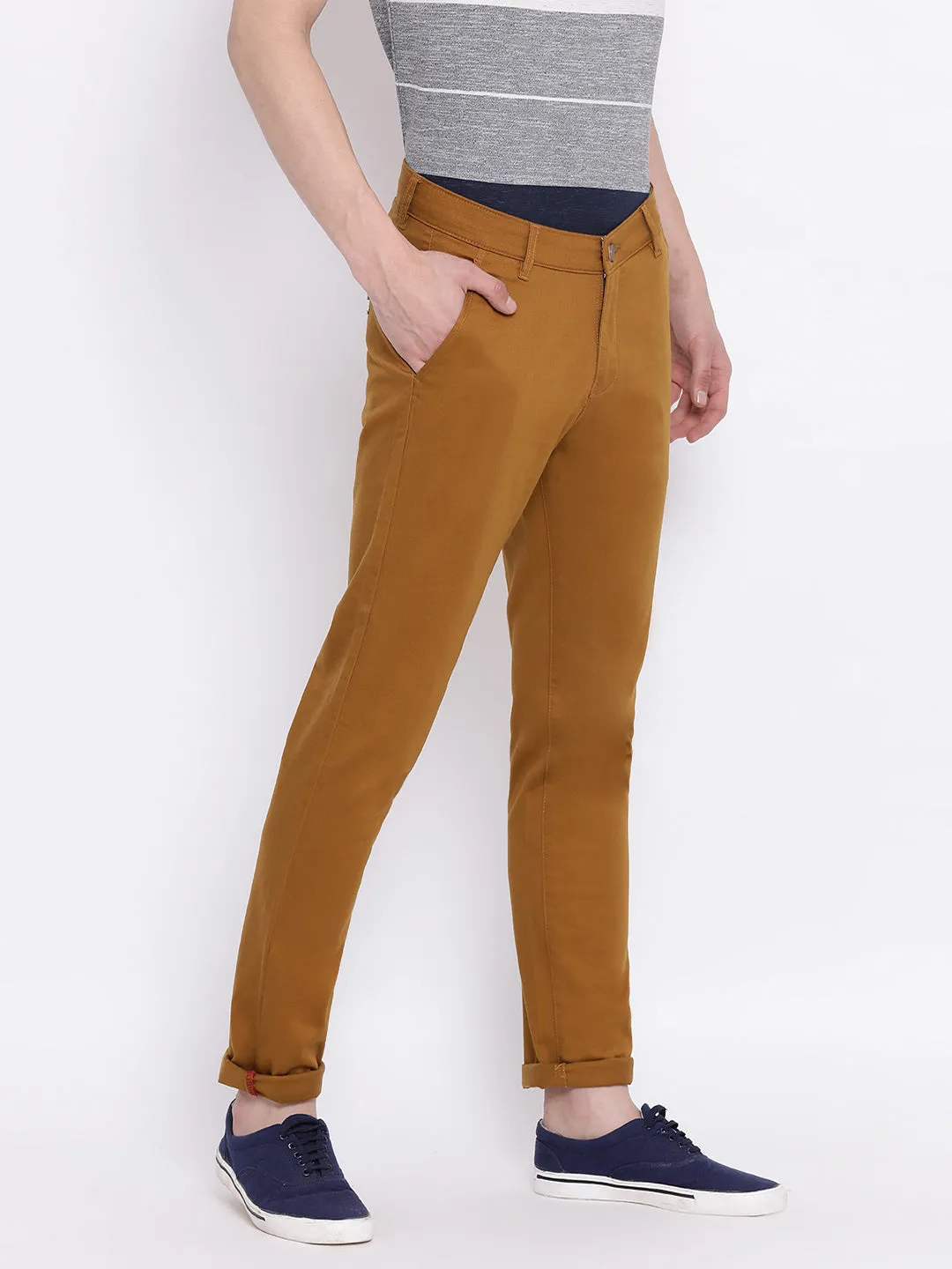 Dark Mustard Slim Fit Trousers