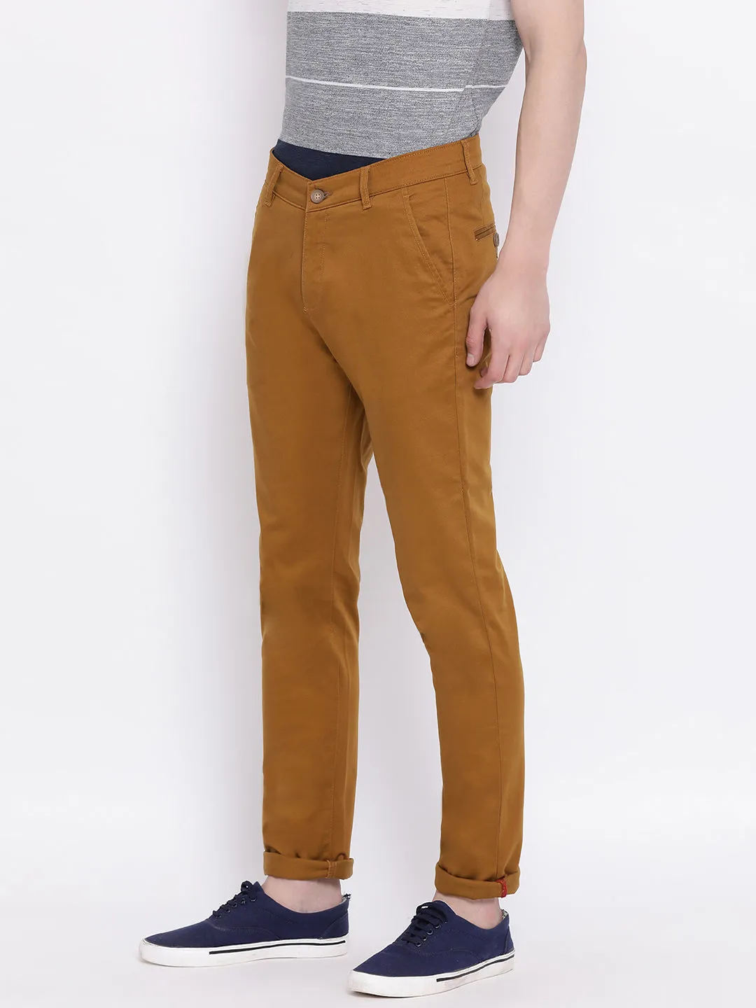 Dark Mustard Slim Fit Trousers