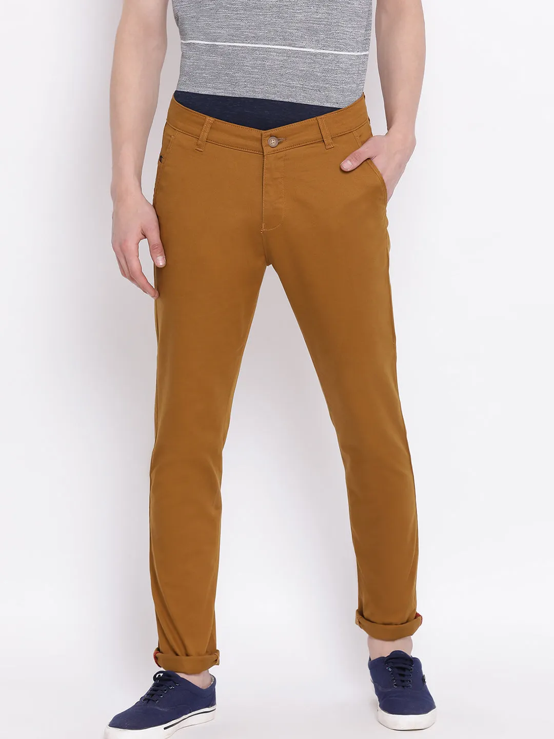 Dark Mustard Slim Fit Trousers