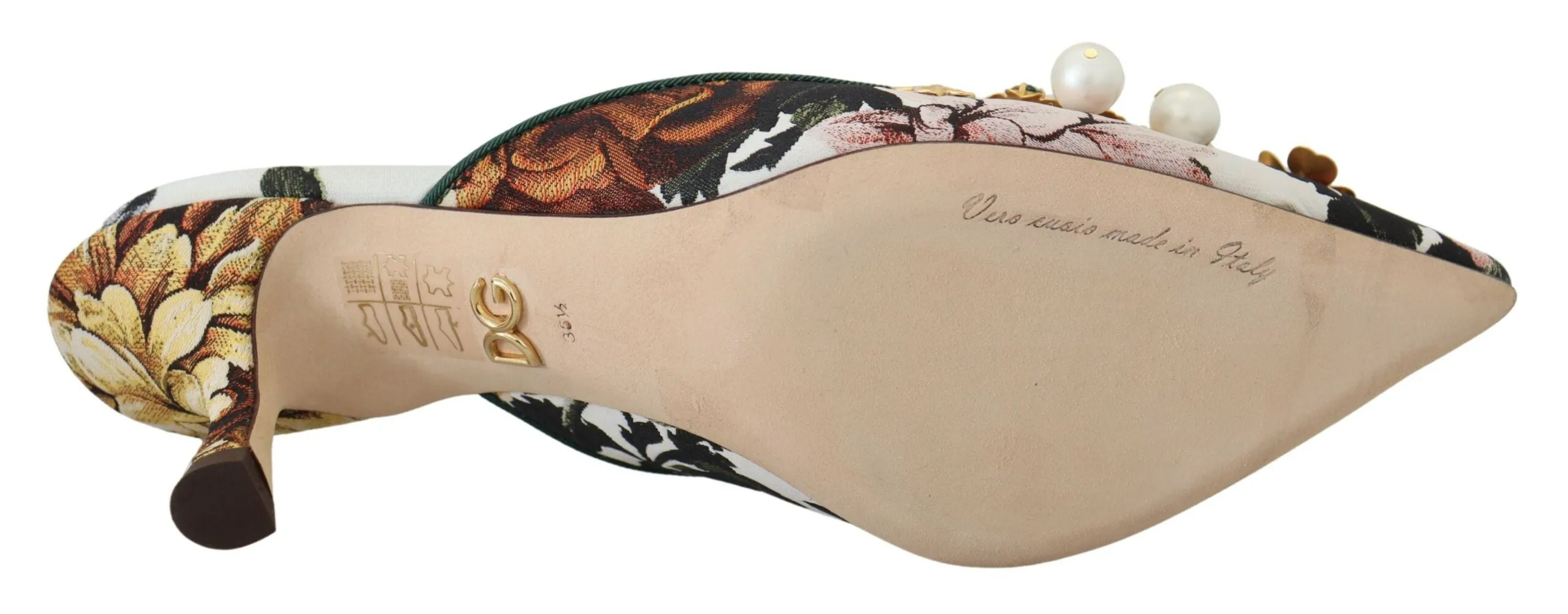 Dolce & Gabbana Multicolor Crystal Embellishment Slip On Sandals