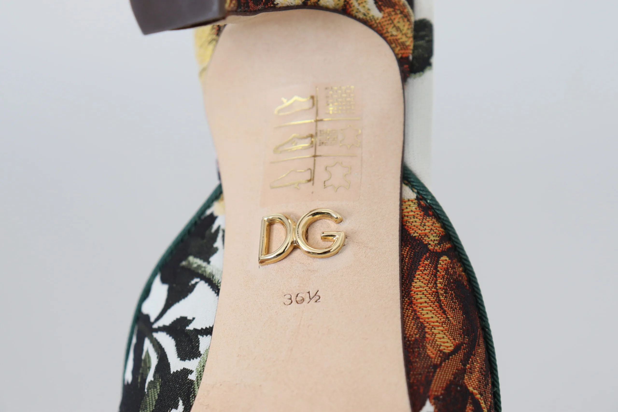 Dolce & Gabbana Multicolor Crystal Embellishment Slip On Sandals