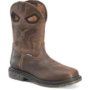 Double H Men's Brown Waterproof Dustie Phantom Rider Broad Square Composite Toe Roper Boots