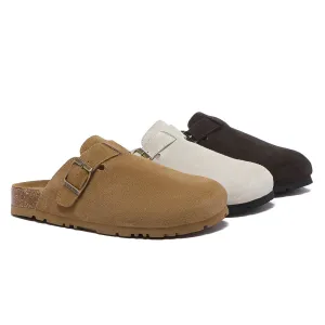 EVERAU® Adjustable Buckled Straps Slip-on Flat Sandal Slides Mason