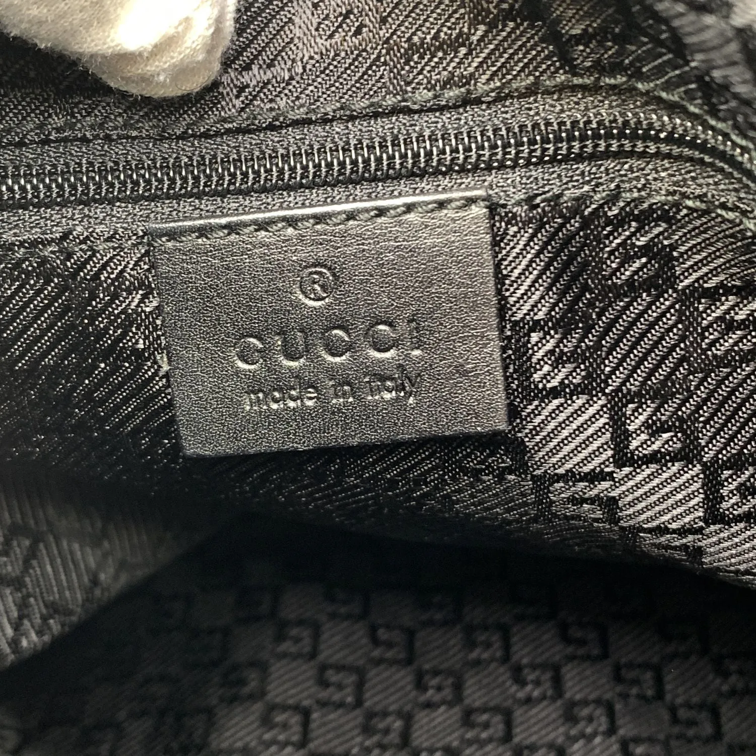 Gucci Black Suede and Leather Vertical Shoulder Bag Tote