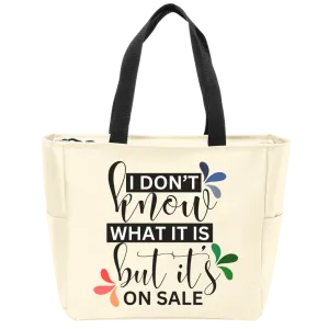 It's On Sale Zip Tote Bag