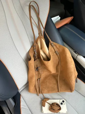 LIZAKOSHT  -  Autumn Winter Retro Tote Bags Niche Large Capacity Soft Leather Single Shoulder Commuting Underarm Bag for Women