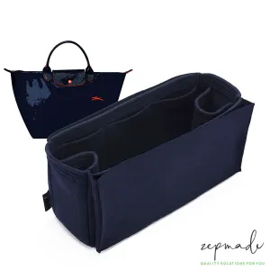 Longchamp Le Foulonné, Le Pliage, Pénélope Bag Models Organizer Insert, Bag Organizer with Laptop Compartment and Double Bottle Holders
