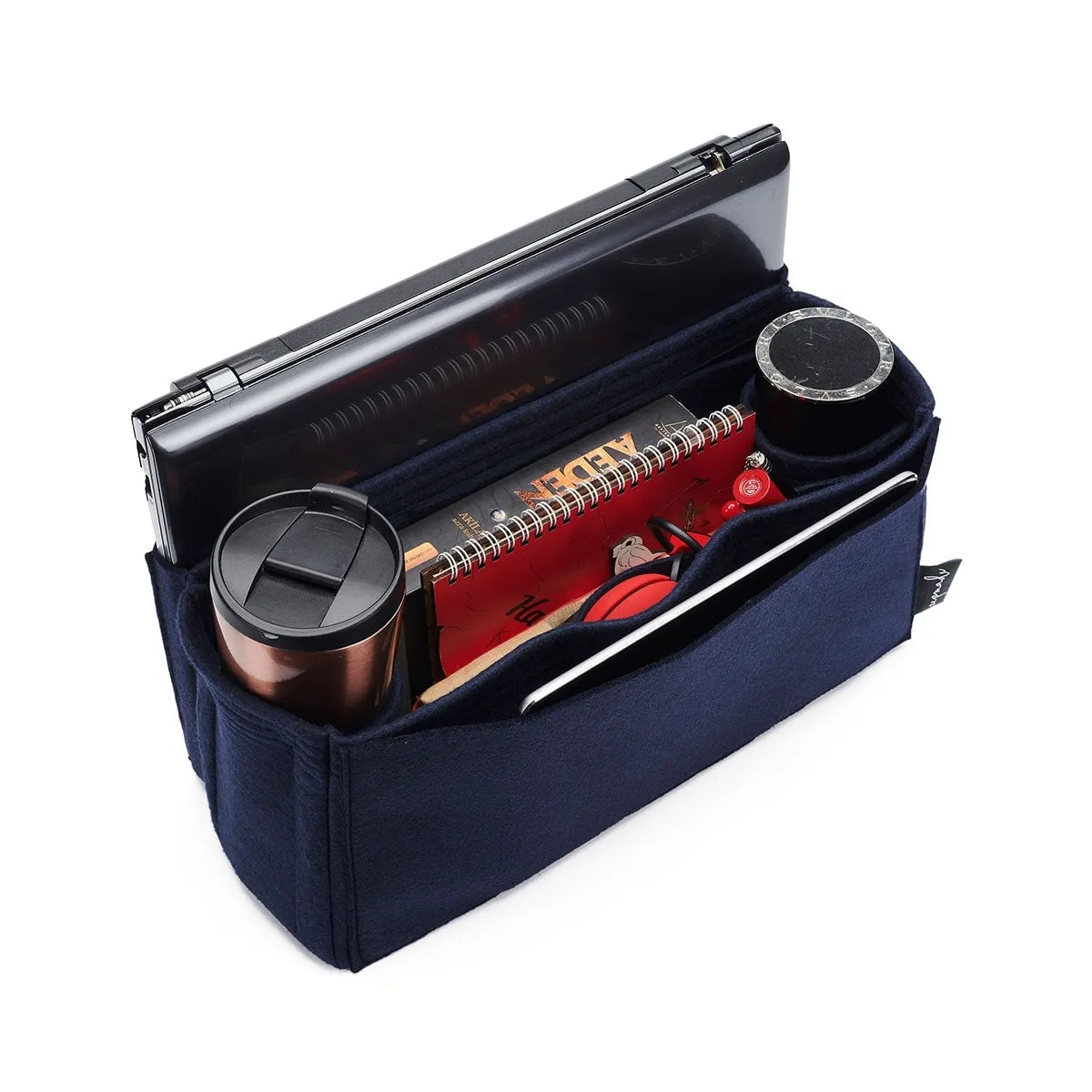 Longchamp Le Foulonné, Le Pliage, Pénélope Bag Models Organizer Insert, Bag Organizer with Laptop Compartment and Double Bottle Holders