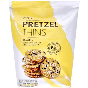 M&S Food Sesame Pretzel Thins 80g