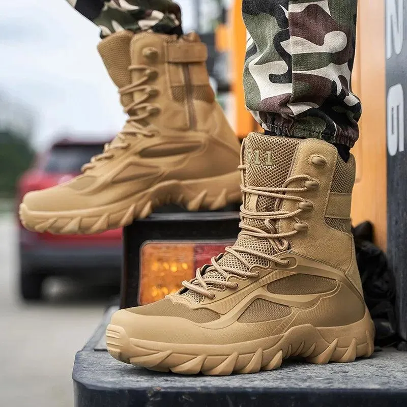 Men Tactical Autumn Lightweight Outdoor Non-Slip Waterproof Zapatillas Boot Shoes