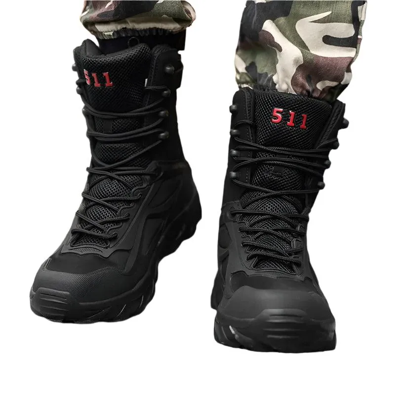 Men Tactical Autumn Lightweight Outdoor Non-Slip Waterproof Zapatillas Boot Shoes