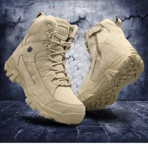 Military Ankle Boots Genuine Leather Tactical Man Boots