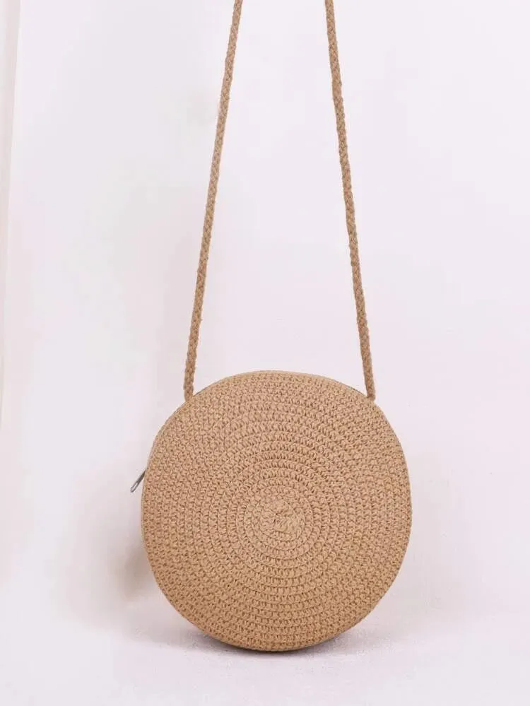 Mini Straw Crossbody Bag