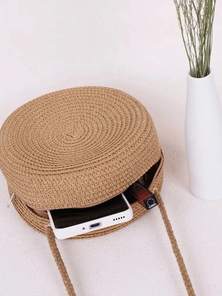 Mini Straw Crossbody Bag