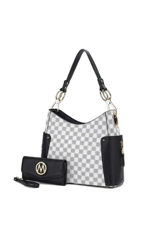 MKF Penelope Circular Print Shoulder and Wallet Set