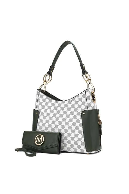 MKF Penelope Circular Print Shoulder and Wallet Set