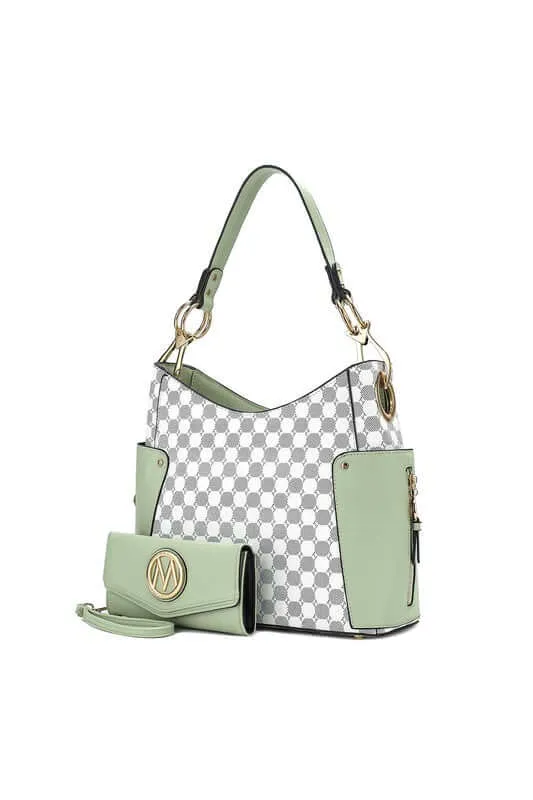 MKF Penelope Circular Print Shoulder and Wallet Set