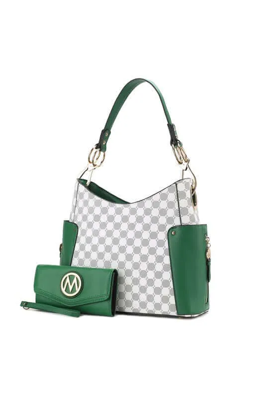 MKF Penelope Circular Print Shoulder and Wallet Set