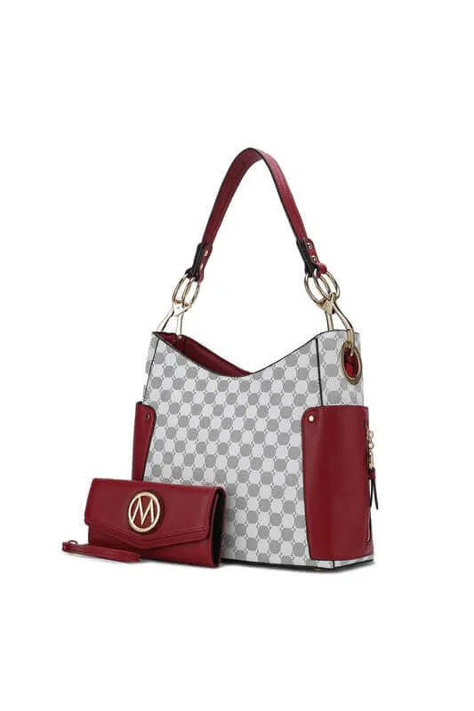 MKF Penelope Circular Print Shoulder and Wallet Set