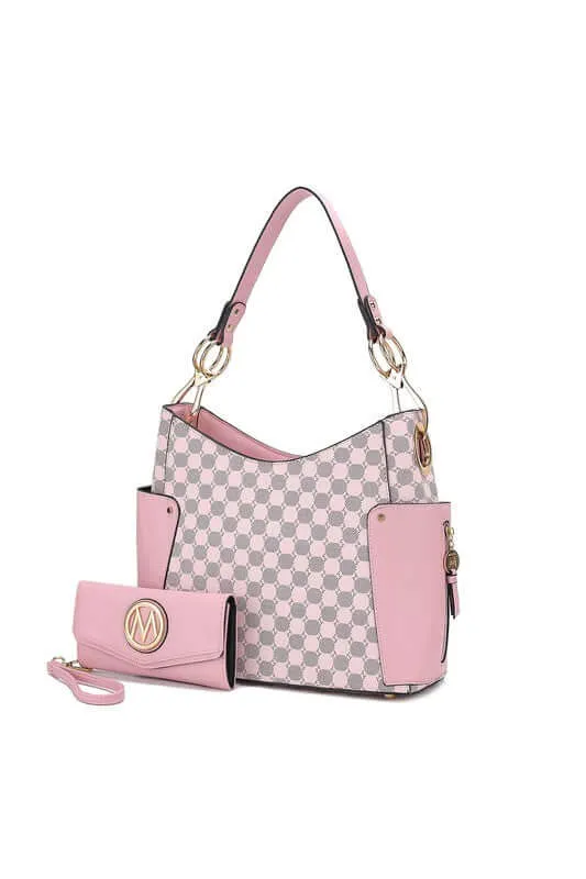 MKF Penelope Circular Print Shoulder and Wallet Set