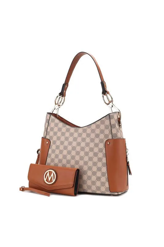 MKF Penelope Circular Print Shoulder and Wallet Set